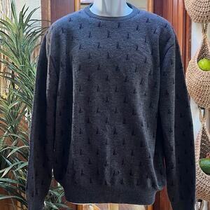 Nordstrom Merino Wool Sweater | L | Gray Pullover | Minimalist Classic | Italian